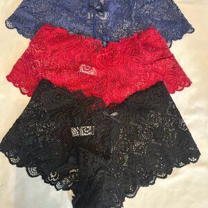 Morvia Lace see through ladies panties size X-Small S Women’s Underwear Dark
